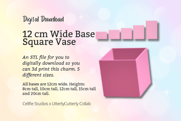 12cm Wide Base, Square Vase STL File - D: The Ultimate Digital Solution for Modern 3D Printing