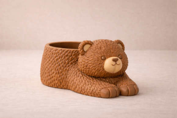 Bear Planter – Kawaii Bear Plant Pot STL: A Functional and Adorable 3D Printing Project