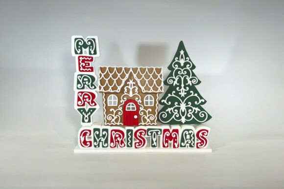 Bring Festive Joy to Your Holiday Decor with the Christmas Gingerbread Shelf Sitter STL Set