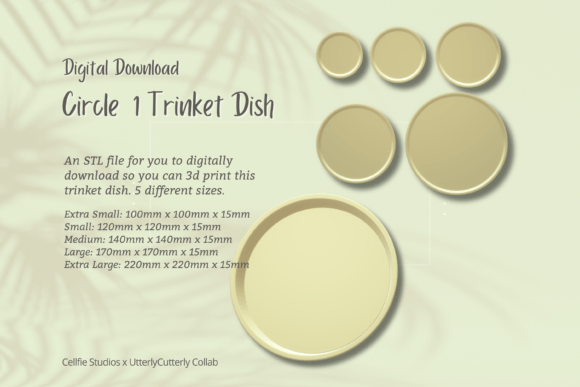 Circle Trinket Dish STL File - Digital D: A Versatile 3D Printing Solution for Your Home