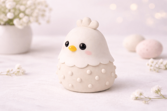 Cute Easter Chick Figurine Kawaii Chick