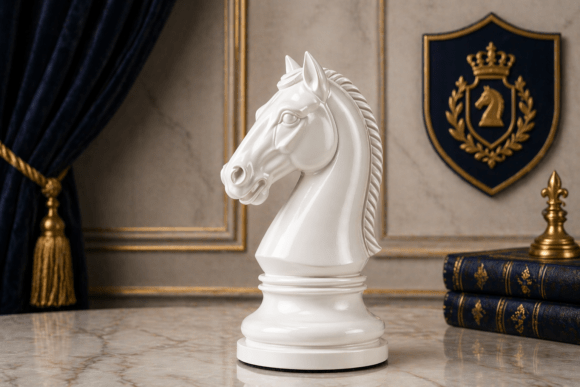 Elegant Chess Knight Sculpture