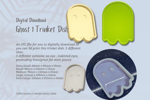 Ghost Trinket Dish STL File - Digital Do: A Versatile Halloween 3D Printing Project