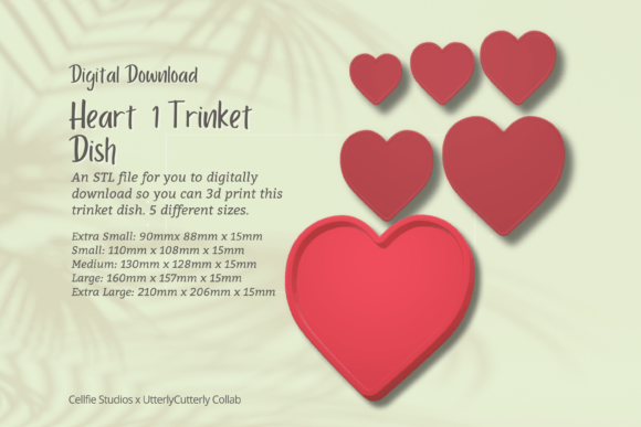 Heart Trinket Dish STL File