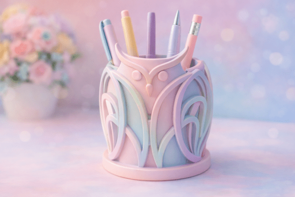 Owl Pen Holder STL – Cute Desk Organizer: A Stylish and Functional Addition to Your Workspace