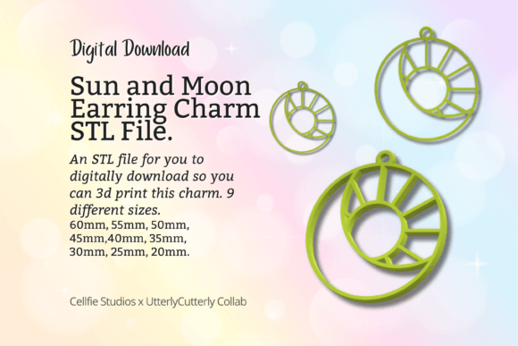 Sun and Moon Earring Charm STL File - Di: A Practical Guide to Digital Jewelry Production
