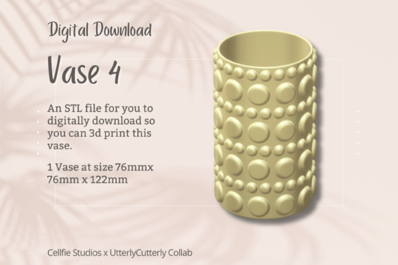 Vase 4 STL File - Digital Download: Redefining Home Decor in the Age of On-Demand Manufacturing