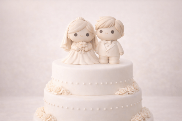 Wedding Cake Topper Couple V2 STL